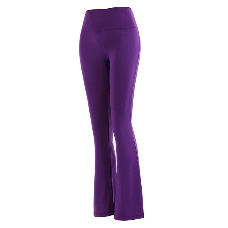 YWDJ Leggings for Women Workout Butt Lifting Gym Flare Long Length High  Waist Sports Yogalicious Utility Dressy Everyday Soft Solid Color Micro  Fitness Solid Color Micro And Hip Lifting Pants Purple M 