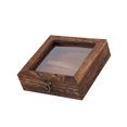 thumbnail image 4 of yuksok Specimens Display Case Dustproof Desktop Decoration Wood Jewelry Storage Box 15cmx15cmx4.5cm, 4 of 9