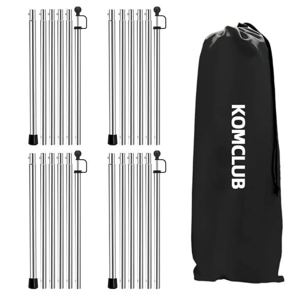 Tarp Poles Adjustable Heavy Duty 95 in Camping Lightweight Tent Poles for Outdoor Canopy Shelter Awning 2 Set Tent Poles