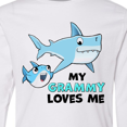 thumbnail image 4 of Inktastic My Grammy Loves Me with Cute Sharks Long Sleeve Youth T-Shirt, 4 of 5