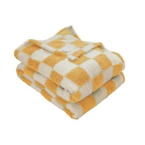 Luoshdecor Checkerboard Throw Blanket Super Soft Cozy Blanket for Couch ,Lightweight Fuzzy Comfy Textured Flannel Blanket Warm Throw Blankets for Couch, Sofa, Bed, Car (27.5 x 39.3)