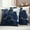 Blue, variant on Burnt Orange Outdoor Waterproof Pillow Covers, Sparkle Gold Stained Floral Flower Art Decorative Square Throw Pillowcase Sofa Cushion Sham for Patio/Couch/Chair, 16"x16" 2 Pack