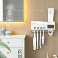 thumbnail image 4 of HIBIBUD 2026 New Toothbrush Sanitizer,Uv Toothbrush Holder Wall Mounted,Bathroom Toothbrush Sanitizer,With 4 Slots and 1 Automatic Toothpaste Dispenser,For Electric / Regular Toothbrush, 4 of 4