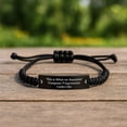 thumbnail image 2 of Computer Programmer Rope Bracelet, Inspirational Gifts from Friends to Graduating Computer Programmer, 'This Is What An Awesome Computer Programmer Looks Like' Quote, Adjustable Black Rope, 2 of 4