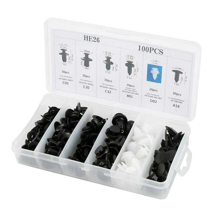  Uolor 925Pcs Car Bumper Retainer Clips Plastic Rivets Fasteners  Tailgate Handle Rod Clip, 26 Most Popular Sizes Auto Push Pin Rivets Set-  Door Trim Panel Fender Clips for GM Ford Toyota