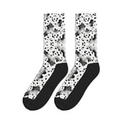 Women Men Novelty Crew Socks Dalmatian Print Athletic Socks