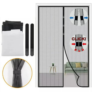 Magic Mesh New and Improved Hands Free Magnetic Screen Fits Doors Up to Up  to, 83? x 39?, Black 