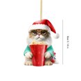 thumbnail image 3 of Utoimkio Personalized Cat Christmas Ornaments 2024 Christmas Gifts for Kids Christmas Tree Ornaments,Acrylic Xmas Tree Hanging Decor Party Supplies, 3 of 4