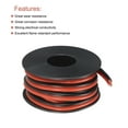 thumbnail image 4 of 2 Conductor Paralelo Silicona Cable 16AWG 16 Calibre Rojo Negro Trenzado Eléctrico Cable Estañado Cobre Carrete 3,0 m/10 Pies para LED Tira Extensión Cable Cordón, Coche Modelo, 4 of 7
