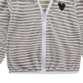 thumbnail image 3 of Mifsaly Boys Girls Lightweight Hooded Jacket Toddler Kids Full Zip Striped Sun Protection Hoodie Cute Heart Embroidery Breathable Long Sleeve Outerwear, 3 of 4