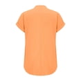 thumbnail image 5 of T Shirts for Women 2026 Summer Short Sleeve V Neck Collared Business Casual Office Work Tshirt Blouse, 5 of 9