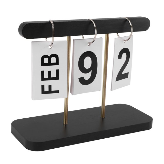 Vintage Perpetual Standing Flip Calendar, Large Display Desk Decor Calendar For With Creative Design, Multifunctional And Precise Date Display