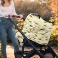 thumbnail image 5 of Renewold Baby Car Seat Cover Cute Carseat Canopy for Babies Boys Girls Multi-Use Nursing Breastfeeding Covers Nursing Scarf Halloween Decoration, Bee Print Sunflower Yellow, 5 of 7
