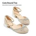 thumbnail image 4 of BURUDANI Girls Closed Toe Dress Shoes Low Heel Ankle Strap Pumps for Toddler/Little/Big Kids Party Wedding & Princess Style, 4 of 7