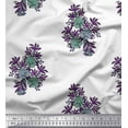 thumbnail image 1 of Soimoi Poly Georgette Fabric Leaves & Floral Block Print Fabric by The Yard 42 Inch Wide, 1 of 3