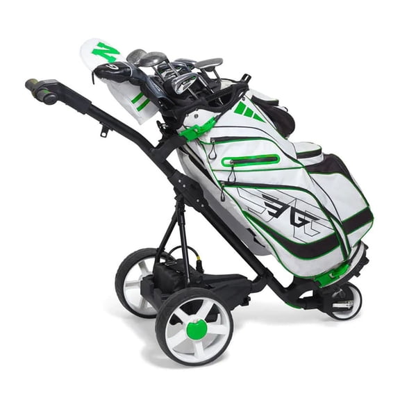 Super E Caddy The Weekender 3-Wheel Electric Portable Green Golf Push Cart