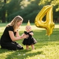 thumbnail image 6 of 40 Inch Large 4 Balloon Numbers Gold Big Foil Number Balloons Giant Helium Happy 14th 24th Birthday Party Decorations for Man and Women, Huge Mylar Anniversary Party Supplies, 6 of 14