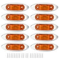 thumbnail image 2 of Side Marker Light, 10pcs 3LED Waterproof Dustproof Indicator  Lamp for Truck Trailer LorryAmber Assemblies Lorry, 2 of 8