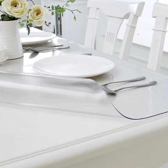 pitrice Nappe Imperméable en PVC Transparente, Tissu Anti-Huile, Ronde, Plastique, Maison Hôtel, Protège-Tapis de Table à Manger