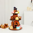 thumbnail image 1 of Hallowen Pumpkin Multilayer Cake Rack Decorative Paper Cake Tray Party Snack Set, 1 of 7