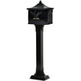 thumbnail image 4 of Gibraltar Mailboxes Hamilton Black Post-Mount Mailbox, Large, Cast Aluminum, Locking, 4 of 6