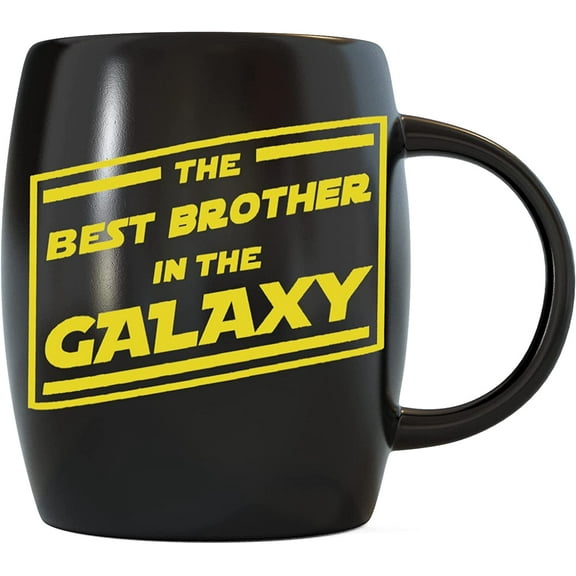 MUG A DAY Best Brother In The Galaxy 16oz Funny Brother Coffee Mug Graduation Gifts for Brother from Sister Mom Dad Friend Gifts for Brother for Christmas Birthday Fun Cup For Bro Men Him Guy Gag Gift