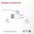 thumbnail image 5 of Midline Valve VHT234B Premium Brass Full Port Hose Ball Valve with Chain and Cap, 1/2 in. FIP x 1/2 in. Hose, 5 of 5