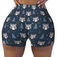 thumbnail image 2 of Pofeuu Cute Christmas Tree Raccoon Print Workout Shorts for Women Scrunch Butt Lifting High Waisted Yoga Gym Seamless Booty Biker Shorts-XX-Large, 2 of 8