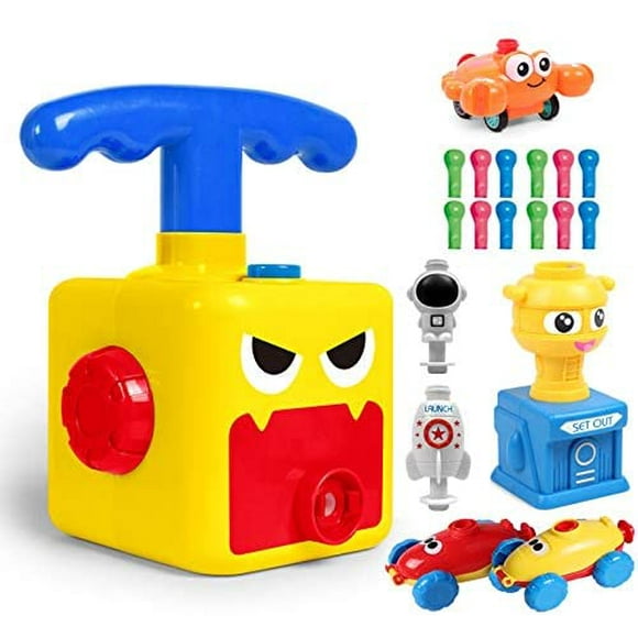 Balloon Powered Launch Car, Balloon Car Toy, Balloon Powered Cars, Scientific Experimental Toy Inertia Toy Fun Inertia Power Car Balloon Kid Gift (Little Monster)