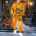 thumbnail image 5 of YMNXA Big Kids Boys Christmas Outfits Two Piece Long Sleeve Reindeer Print Hoodies And Jogger Pants Stylish Soft Sets For Daily Wear Orange 2-3 Years, 5 of 7