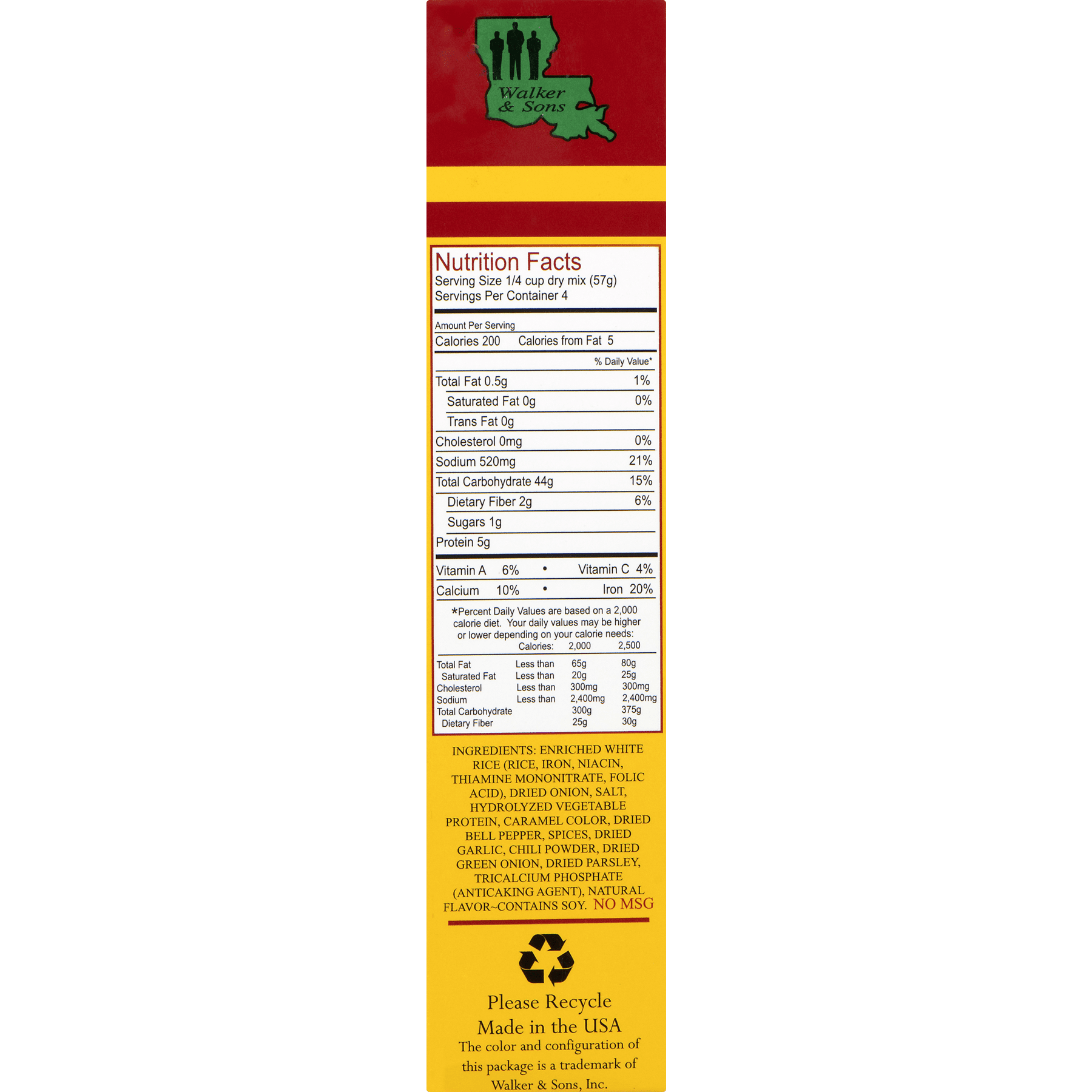 (6 pack) Walker & Sons Slap Ya Mama Cajun Jambalaya Mix, 8 oz