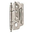 thumbnail image 2 of 3/4 in (19 mm) Door Thickness Full Inset, Full Wrap, Minaret Tip Satin Nickel Hinge, 2 of 2