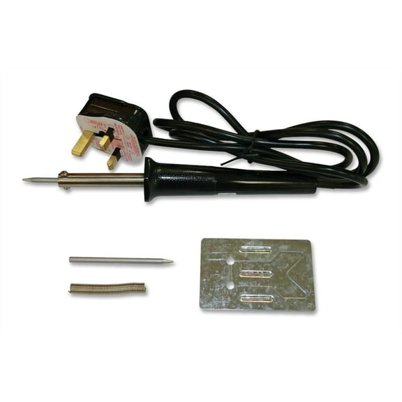 DURATOOL - Soldering Kit - 40W Soldering Iron, Spare Tip, Solder & Holder
