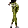 thumbnail image 2 of Yoga Pants for Women Printed Slim Fit Long Length Athletic Leggings Gym Fitness Sports Women's Yoga Leggings Green L, 2 of 8
