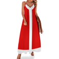 thumbnail image 1 of Nuevo vestido de rayas blancas sobre rojo sin mangas, vestido de playa elegante, vestido de noche elegante, vestido de verano, vestidos de gala diarios, 1 of 7