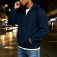 thumbnail image 5 of Eygvbb Men's Quarter Zip Hoodie Long Sleeve Pullover Sweatshirt With Zipper Pockets Drawstring Hood Loose Fit Versatile Trendy Casual Top, 5 of 7