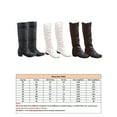 thumbnail image 2 of Frontwalk Women Knee High Boots Round Toe Slouchy Boot Chunky Shoes Work Fashion Womens Heeled Dark Brown 5.5, 2 of 9