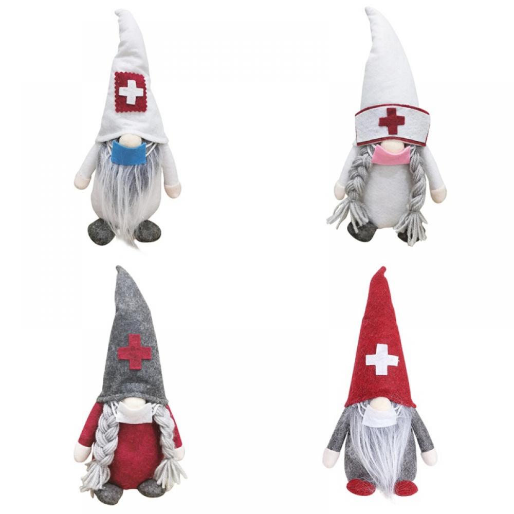 Funny Christmas Dolls New Style Doctors Nurses Santa Faceless Dolls Christmas Decoration Ornaments Supplies Gift