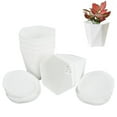 thumbnail image 1 of OUSITAID 6 Pcs Plant Pots Plastic Flower Pots Mini Nursery Pots Indoor Plant Pots with Pallet Trays, 1 of 7
