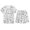 White, variant on Toddler Boy Pajamas Lightweight Christmas Diy Stylish Print Short Sleeve Crew Neck T-Shirt And Shorts 2 Piece Pjs for Boys Size 3-4 Years