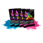 Gender Reveal Holi Color Powder - 10 pack 70g - Pink and Blue - Safe, Non-Toxic