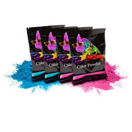 Gender Reveal Holi Color Powder - 10 pack 70g - Pink and Blue - Safe, Non-Toxic