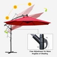 thumbnail image 4 of Bibana 10Ft Outdoor Adjustable Offset Cantilever Hanging Patio Umbrella - Red, 4 of 7
