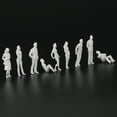 thumbnail image 2 of 1:50 White Figures Architectural Model Human Scale HO Model Plastic Peoples,10 Pieces, 2 of 7