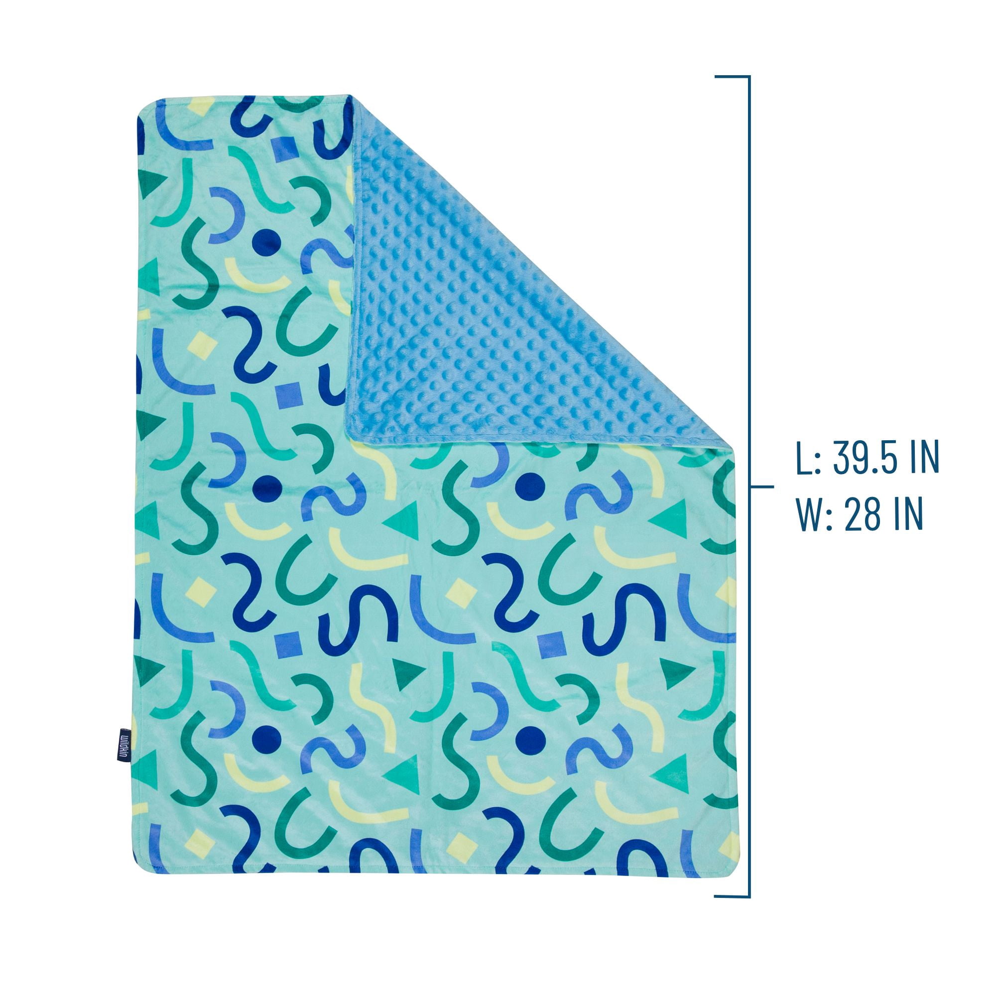 Wildkin Plush Velour Baby Blanket for Girls and Boys (Confetti Blue)