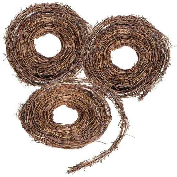 3 PCS DIY Crafts Natural Grapevine Twig Vines, 15 Feet Vines Garland Wreaths for Wedding House Holiday Door Vase Wall Decor