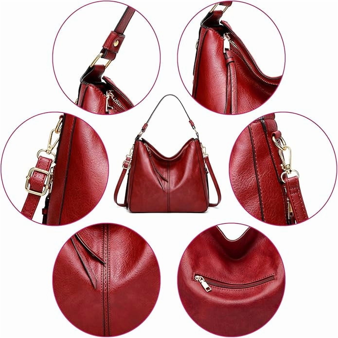 Gmdisc Hobo Bag for Women Crossbody Purse and Handbags Ladies Chic Shoulder Bags, Red