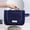 🔥 Navy_Hot#1862, variant on Travel Toiletry Bag with Hanging Hook | Large Capacity Cosmetic Storage Organizer | Waterproof Polyester Makeup Case | Multi-Compartment | Portable Design | 24.5x8.5x18.5cm | Gray Navy Brown Pink
