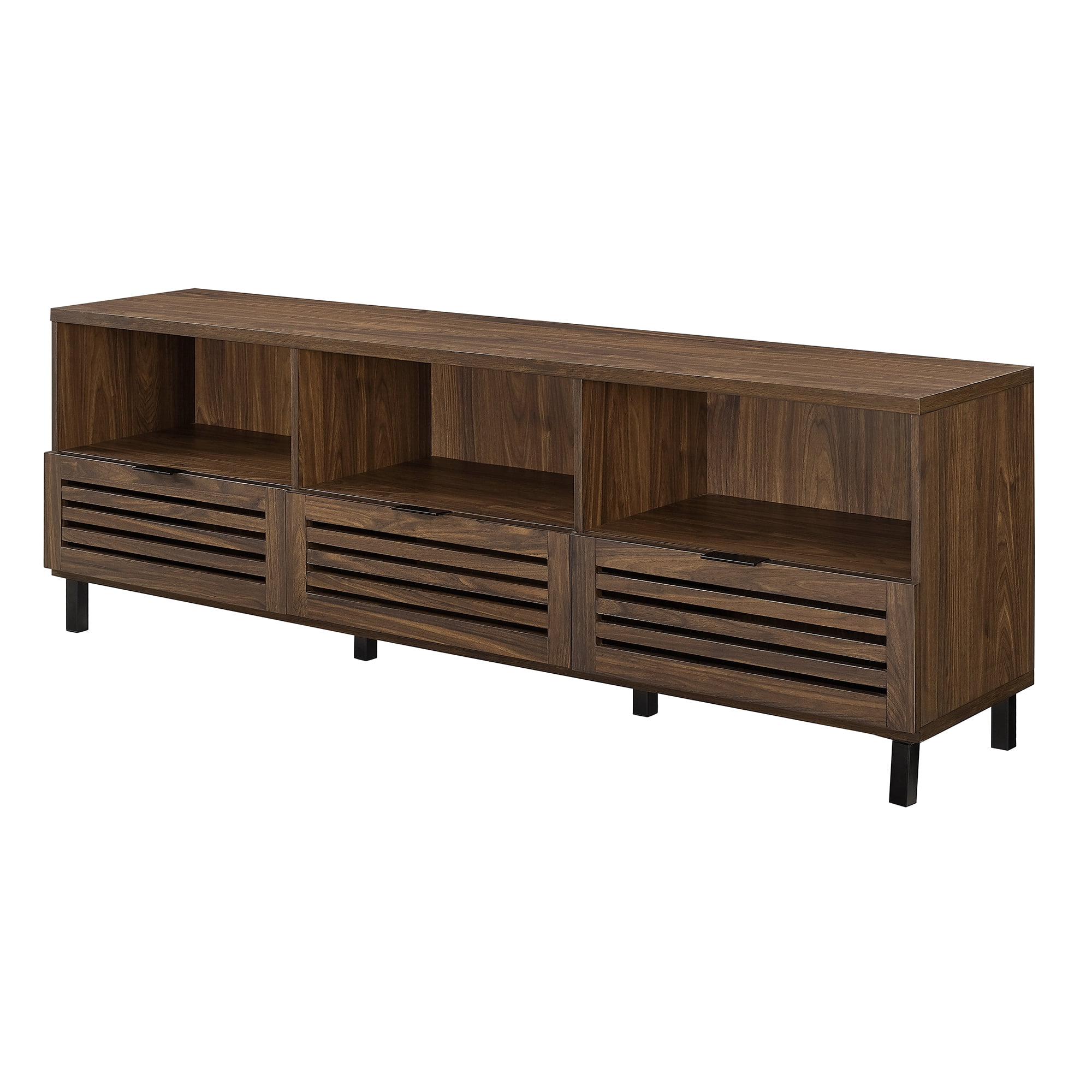 Free Shipping! Walker Edison Jackson Modern Slatted 3-Drawer TV
