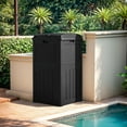 thumbnail image 7 of WBTER 33 Gallon Outdoor Trash Can with Dual Lid, Heavy Duty Waterproof Resin Garbage Bins Outside, Hideaway Waste Bins for Patio, Outside Pool, Backyard and Deck (1, Black), 7 of 7